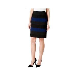 Tahari Arthur S Levine Petite Women Size 14P Striped Colorblock Pencil Skirt 783